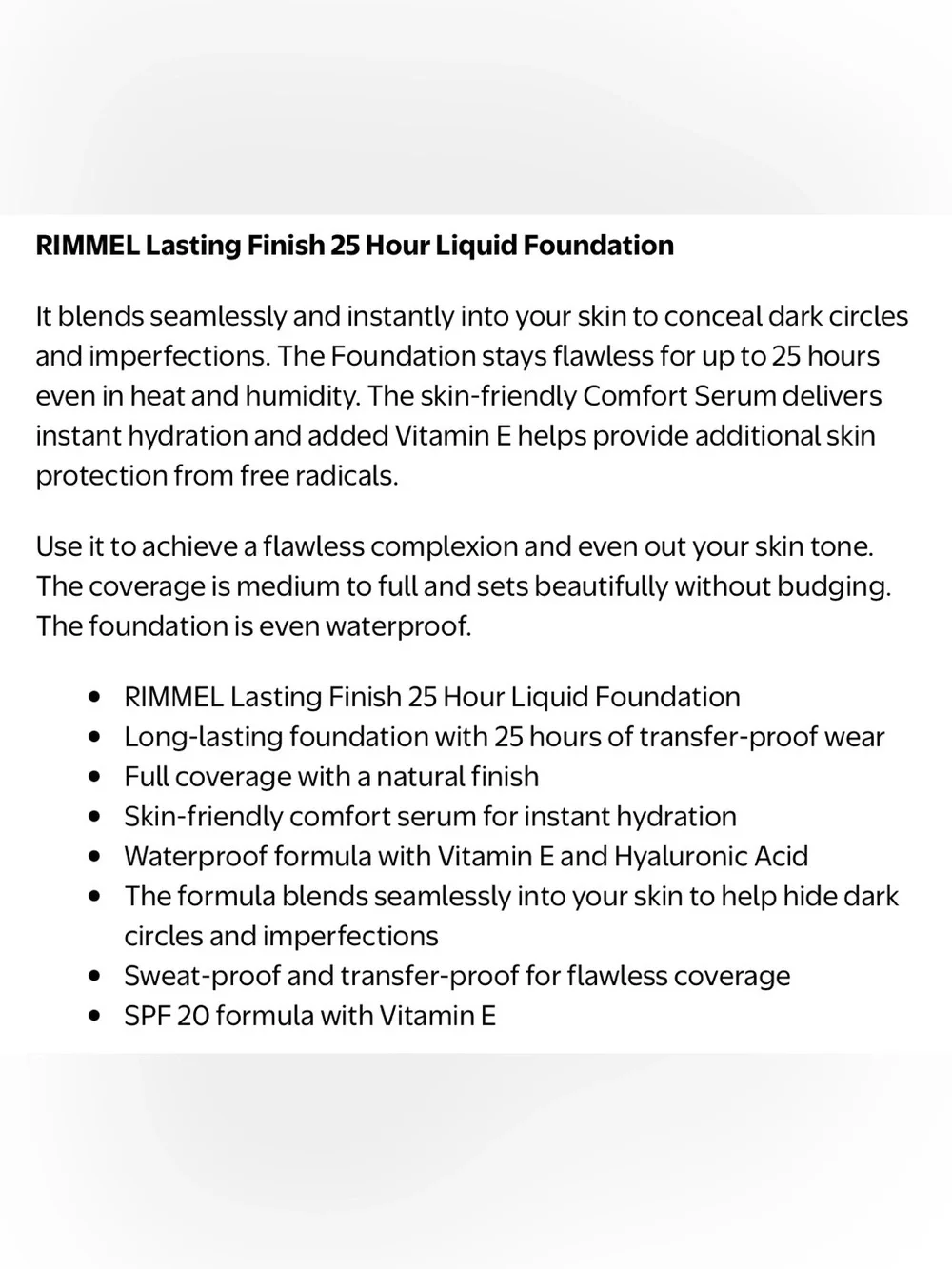 NEW Rimmel London Lasting Finish Foundation in Light Neutral 100 Ivory - Picture 11 of 15